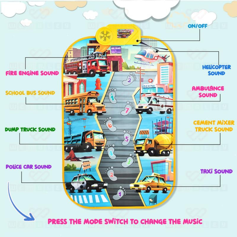 Wembley Transport Musical Mat for Kids