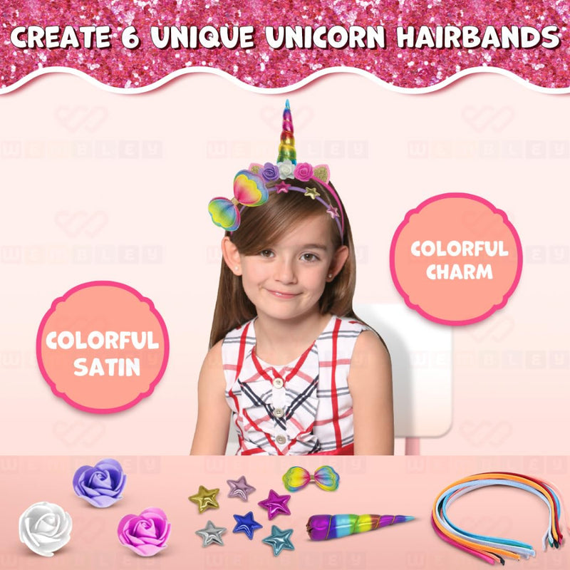 Wembley Unicorn DIY Hairband Making Kit for Girls