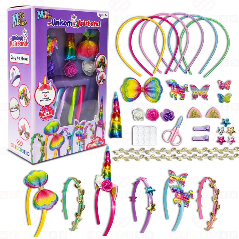 Wembley Unicorn DIY Hairband Making Kit for Girls