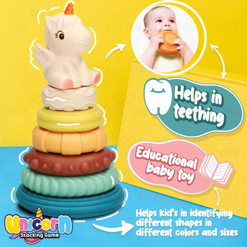 Wembley Unicorn Stacking Soft Bath Toys