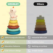 Wembley Unicorn Stacking Soft Bath Toys