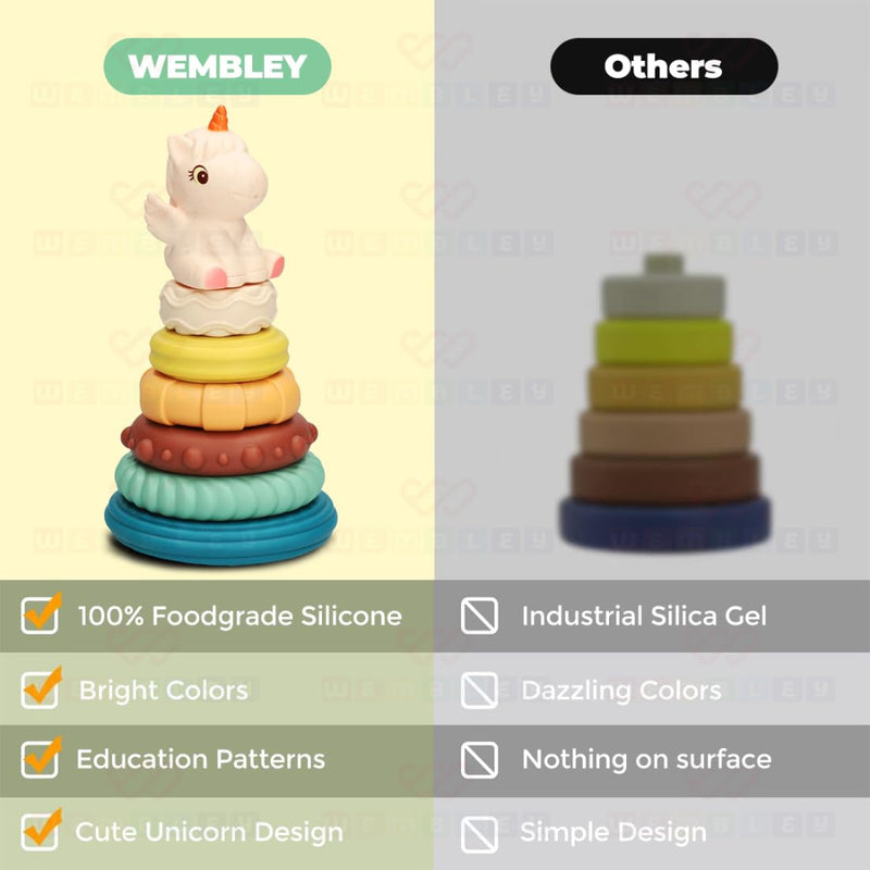 Wembley Unicorn Stacking Soft Bath Toys