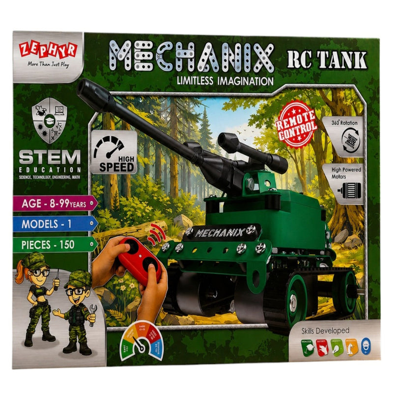 Zephyr Mechanix Remote Control Rc Tank - 150 Pieces