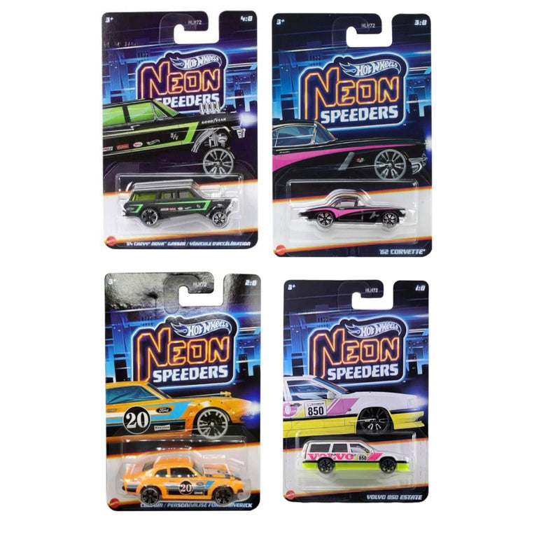 Hot Wheels 2026 Neon Speeders - Set of 4