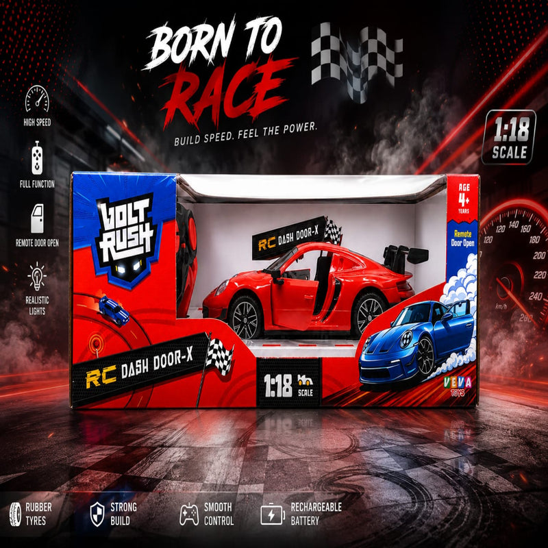 Funskool Volt Rush 1:18 Scale Rc Dash Door-X Remote Control Sports Car