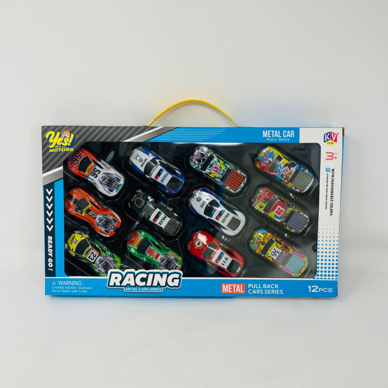 KV Toys Racing Metal Pull Back Car Set - Multicolor