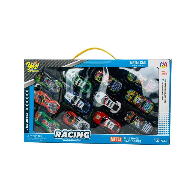 KV Toys Racing Metal Pull Back Car Set - Multicolor