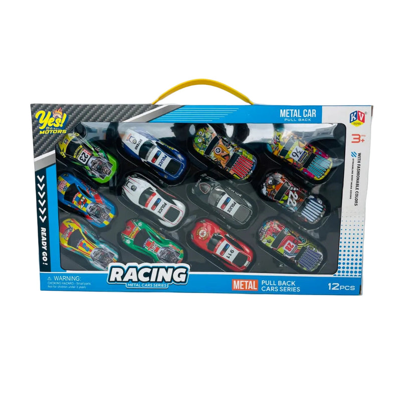KV Toys Racing Metal Pull Back Car Set - Multicolor