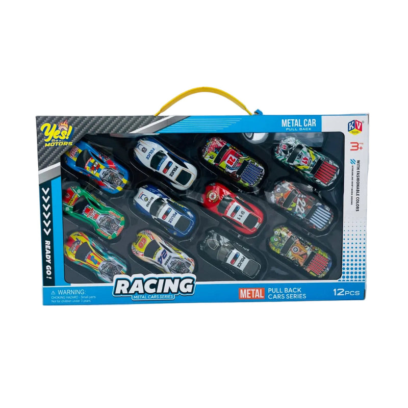 KV Toys Racing Metal Pull Back Car Set - Multicolor
