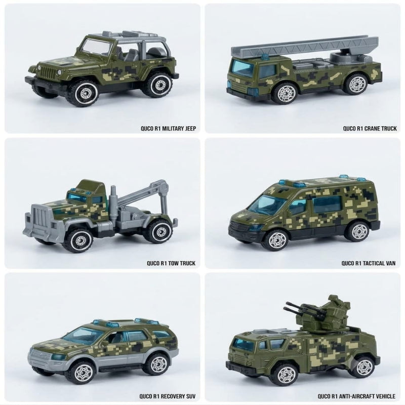 K.V Toys Quco R1 Motors 1:64 Die-Cast Emergency & Military Vehicle Set Collection