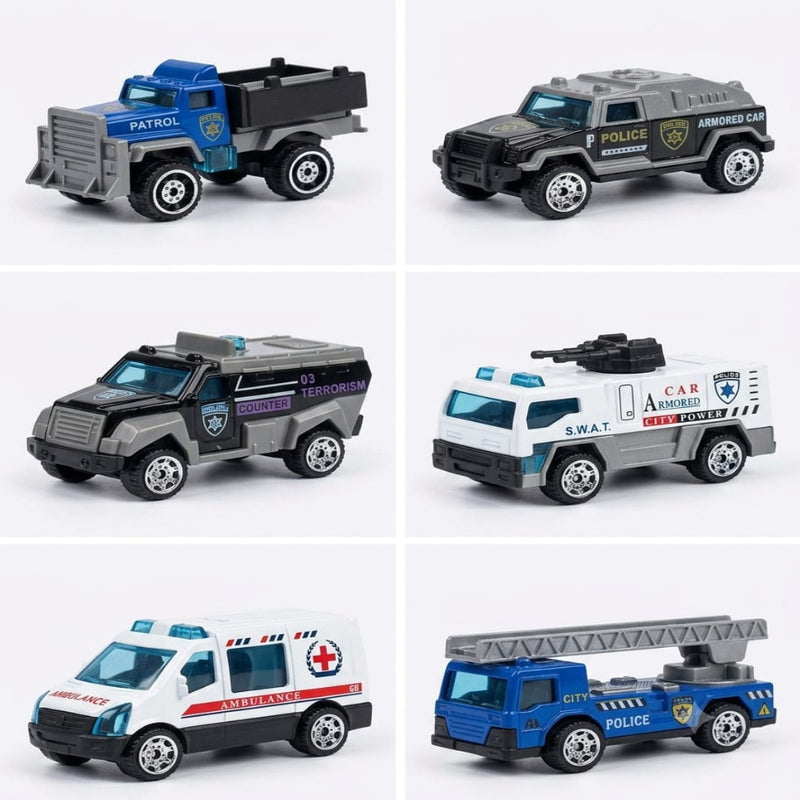 K.V Toys Quco R1 Motors 1:64 Die-Cast Emergency & Military Vehicle Set Collection