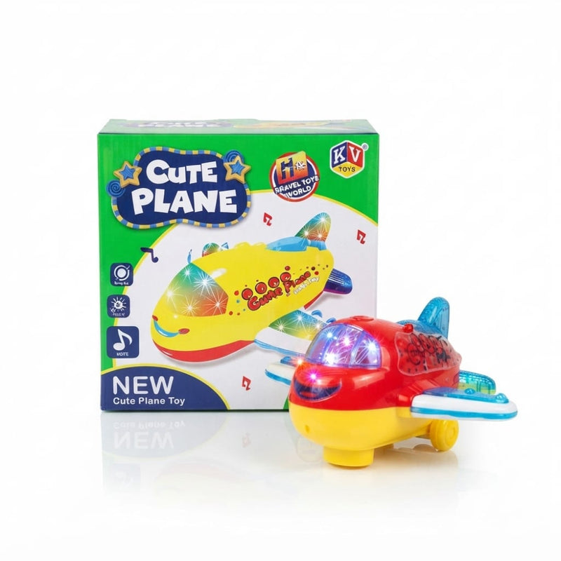 KV Toys Interactive Light-Up Toy Airplane -Multicolor