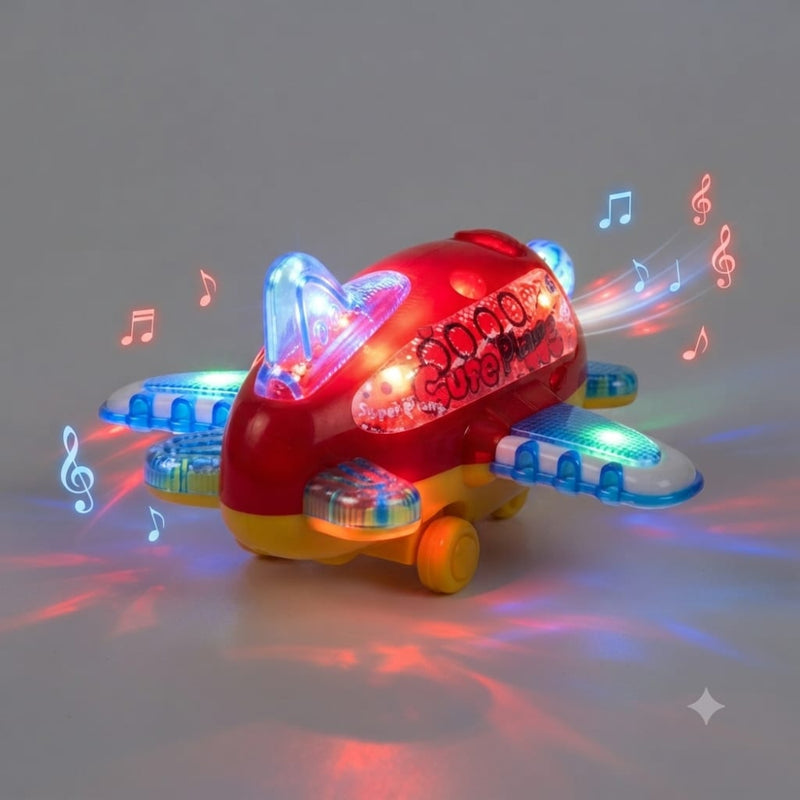 KV Toys Interactive Light-Up Toy Airplane -Multicolor