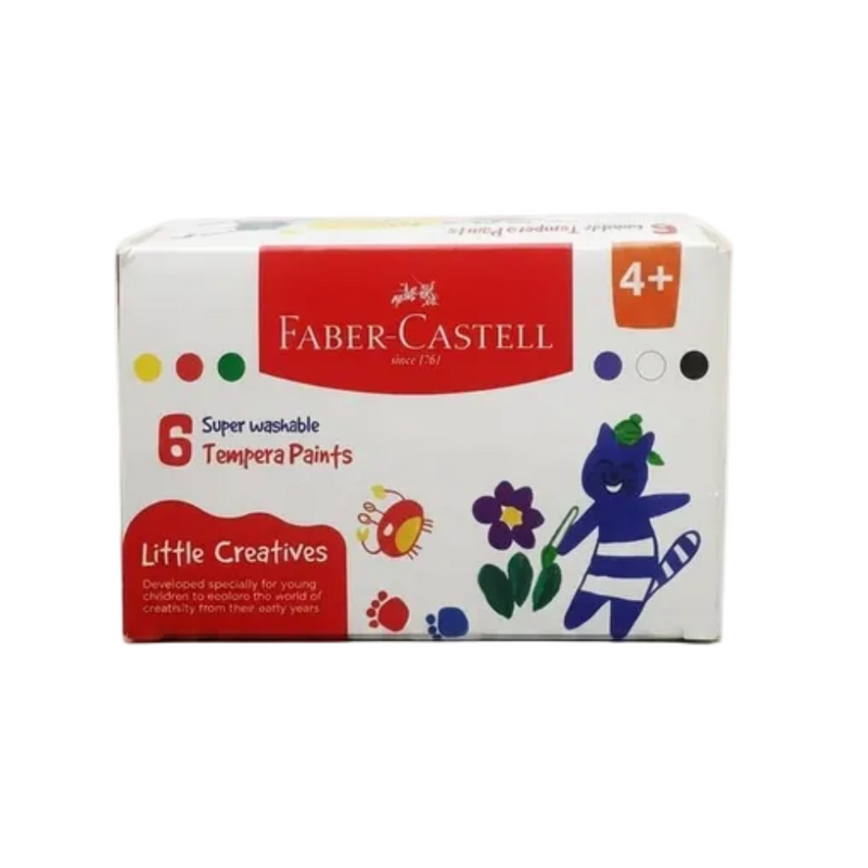 Faber-Castell Little Creatives Tempera Paints Set | Set of 6 Colours