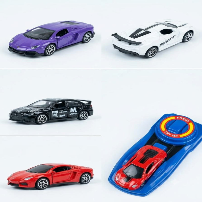 KV Toys Rapid Launcher High Speed Car Set-4 Pcs -Multi Color