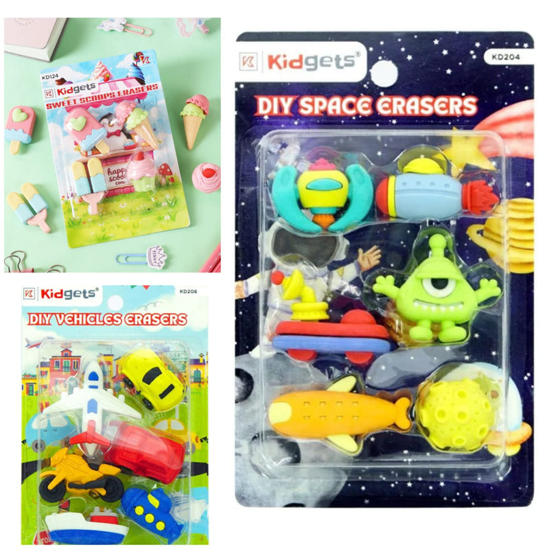 Kidgets Eraser Set of 3