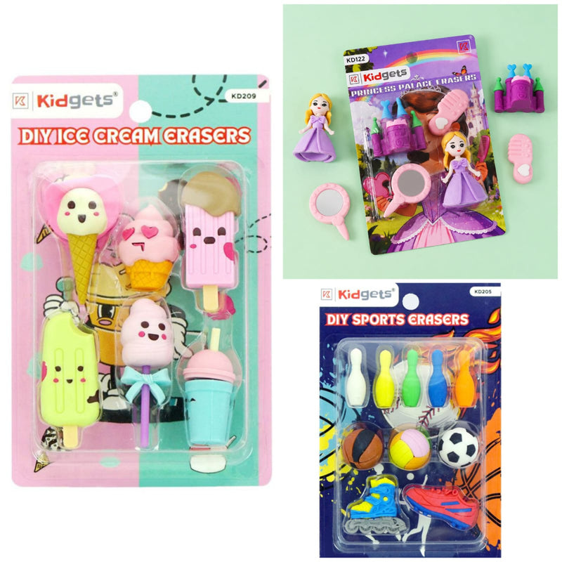 Kidgets Eraser Set of 3