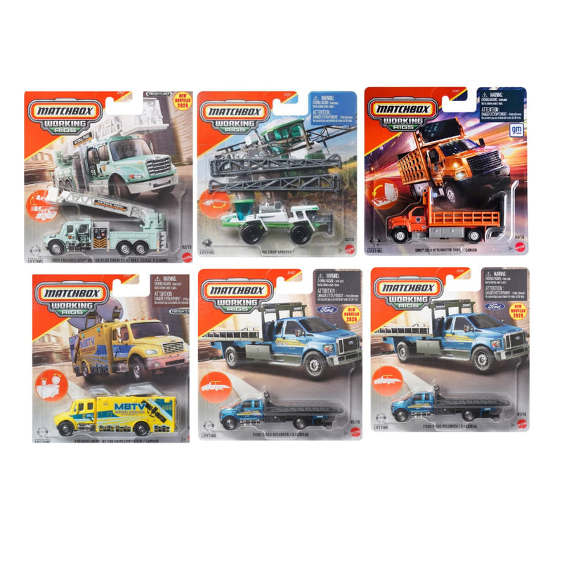 Matchbox 2026 Working Rigs - Set of 6