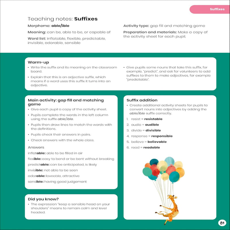 Where Words Come From Activities