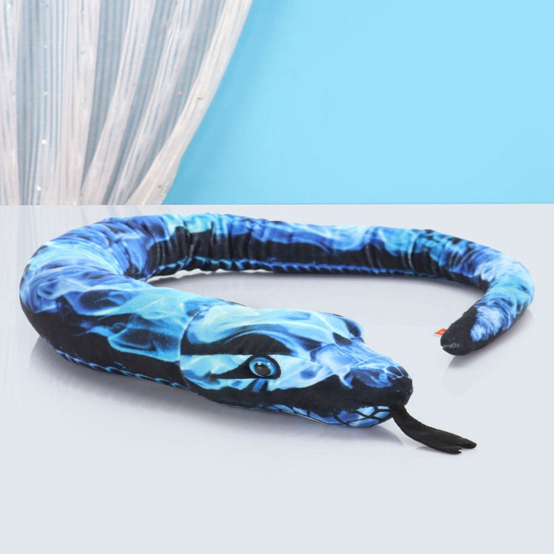 Wild Republic 54 Inches Snake-Printed Flame Blue