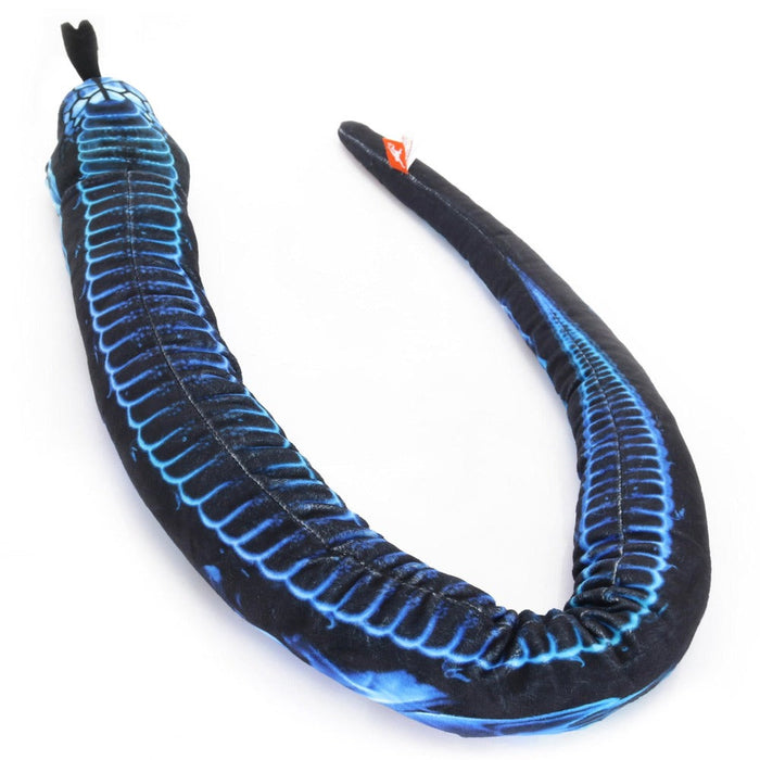 Wild Republic 54 Inches Snake-Printed Flame Blue-Soft Toy-Wild Republic-Toycra
