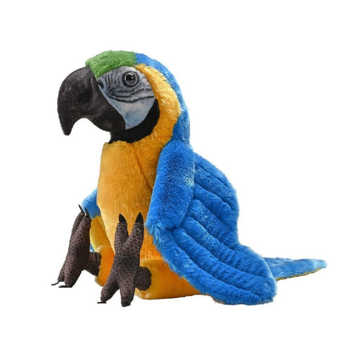 Wild Republic Art Macaw Sitting 15 Inch Blue Gold