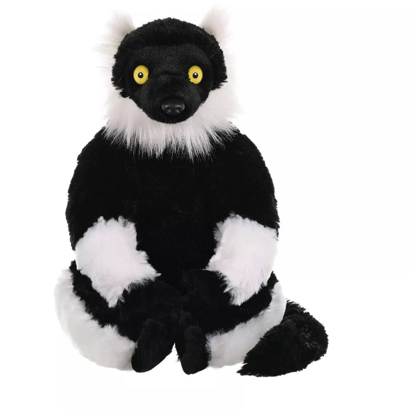 Wild Republic Black & White Ruffed Lemur Stuffed Animal-12 Inches