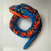 Wild Republic Blue Orange Plush Snake 54 Inches