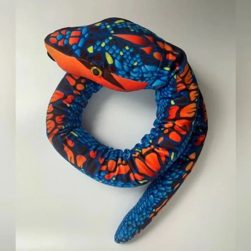 Wild Republic Blue Orange Plush Snake 54 Inches