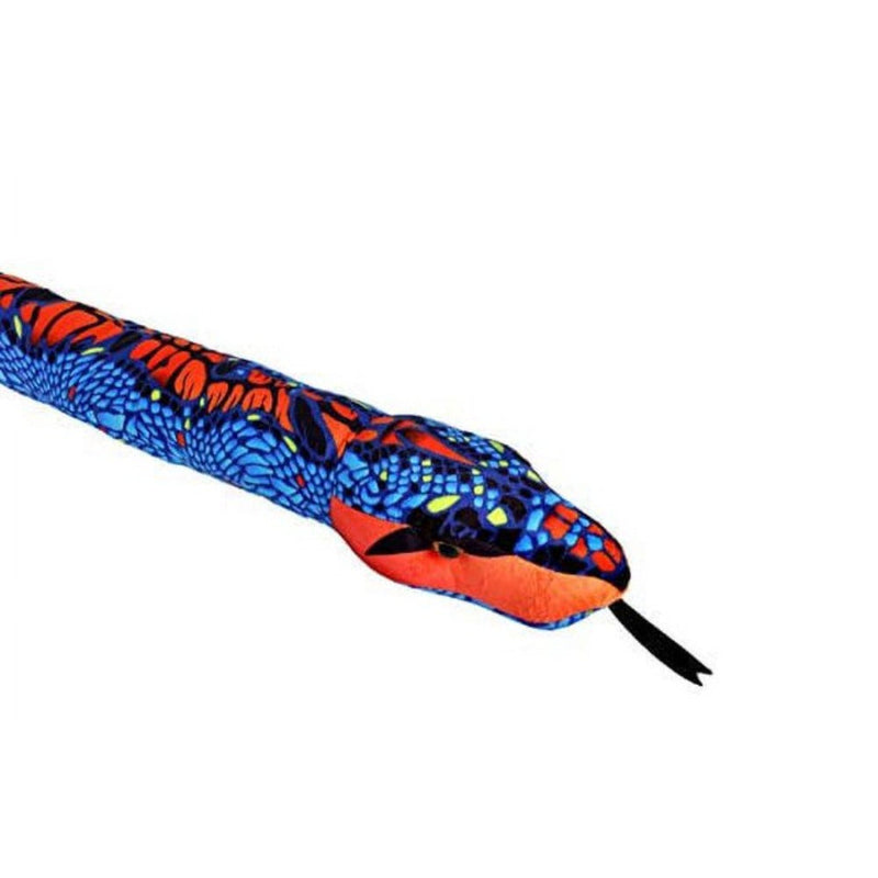 Wild Republic Blue Orange Plush Snake 54 Inches