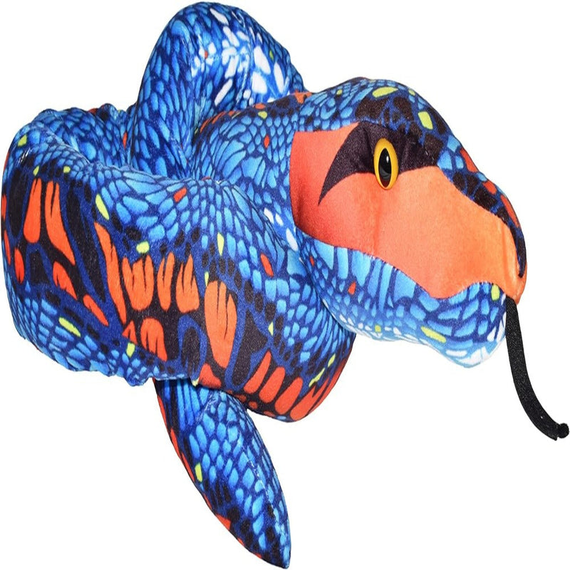 Wild Republic Blue Orange Plush Snake 54 Inches