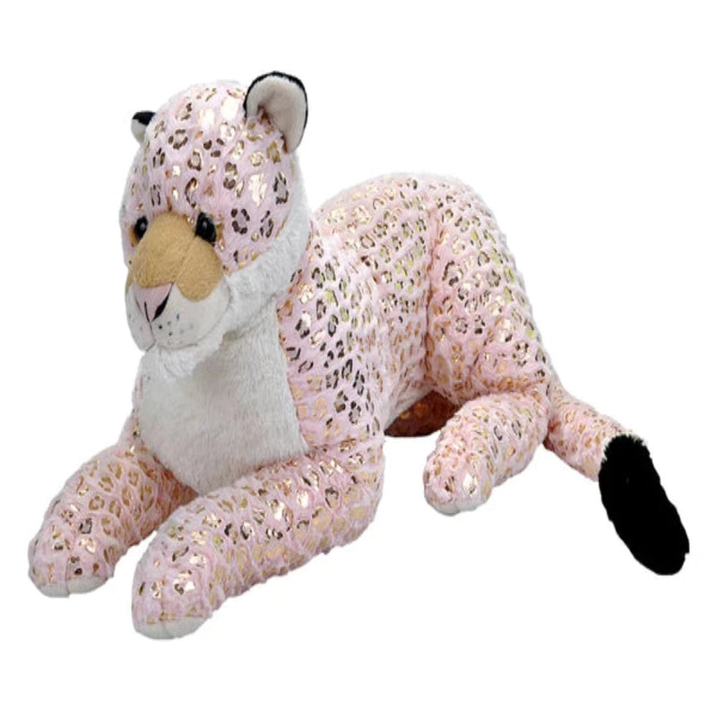 Wild Republic CK Jumbo Foil Pink Snow Leopard 30 Inch