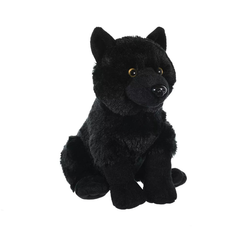 Wild Republic Cuddlekins Black Wolf Stuffed Animal - 12 Inches