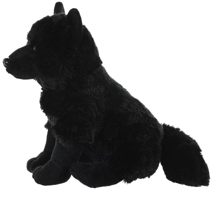 Wild Republic Cuddlekins Black Wolf Stuffed Animal - 12 Inches