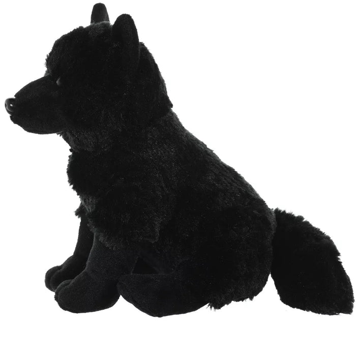 Wild Republic Cuddlekins Black Wolf Stuffed Animal - 12 Inches-Soft Toy-Wild Republic-Toycra