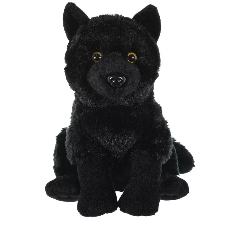 Wild Republic Cuddlekins Black Wolf Stuffed Animal - 12 Inches