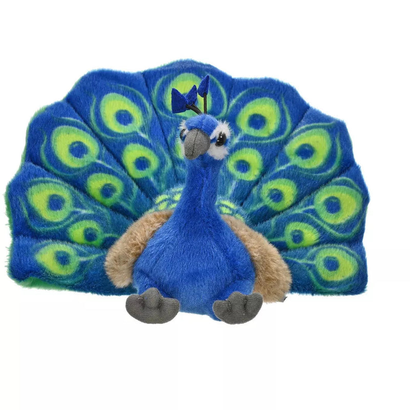 Wild Republic Cuddlekins Mini Peacock Stuffed Animal - 8 Inches