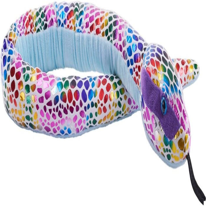 Wild Republic Foilkins Dotted Rainbow Snake-Soft Toy-Wild Republic-Toycra