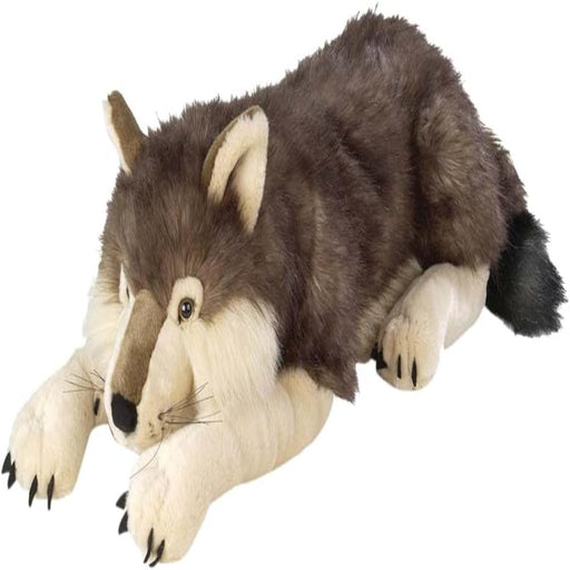 Wild Republic Jumbo Laying Wolf-Soft Toy-Wild Republic-Toycra