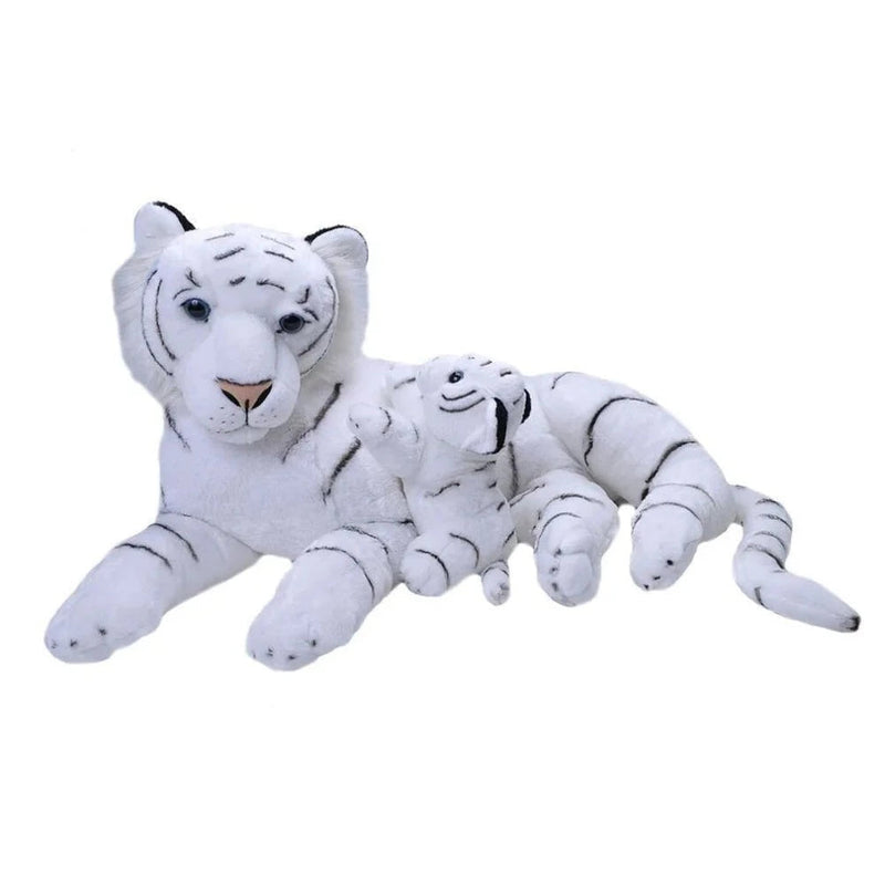 Wild Republic Jumbo Mom And Baby White Tiger -27 Inch