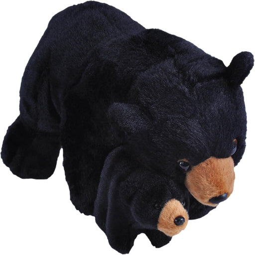 Wild Republic Mom & Baby Black Bear Plush, Stuffed Animal, Plush Toy, Gifts for Kids, 15"-Soft Toy-Wild Republic-Toycra