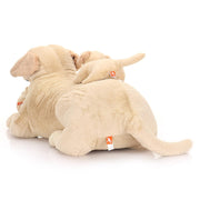 Wild Republic Paws Laying Jumbo Lab & Babies Yellow - 72.5cm Length