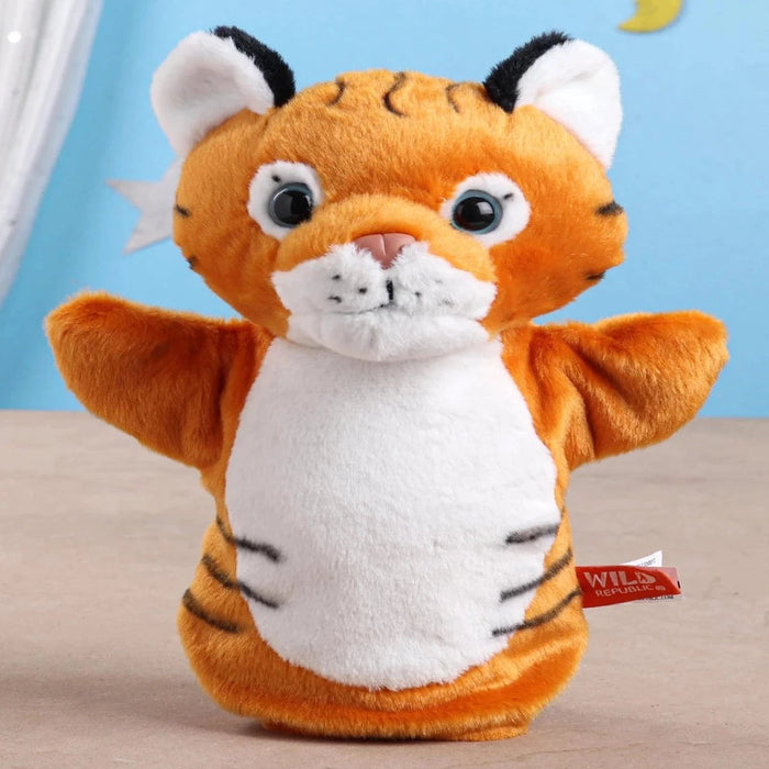 Wild Republic Polyester Hand Puppet Brown Tiger-Soft Toy-Wild Republic-Toycra