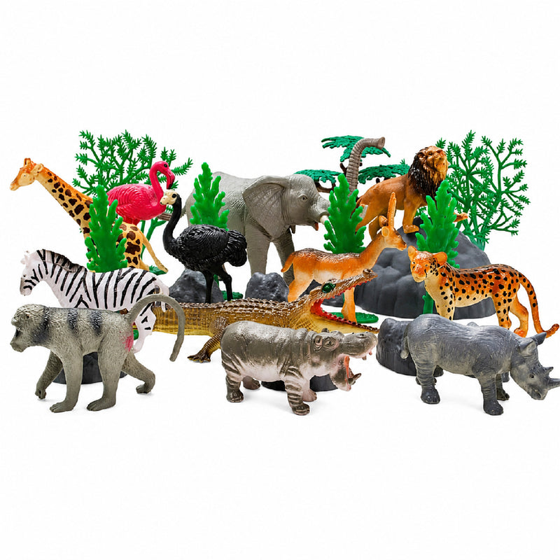 Open Ended Wild Animals Playset - 30 Pcs