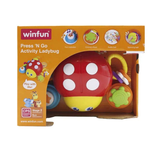 Winfun Press 'N Go Activity Ladybug-Musical Toys-Winfun-Toycra