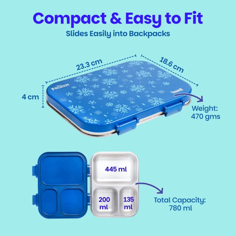 Basil Bento Lite 3 Section Lunch Box - 780ml