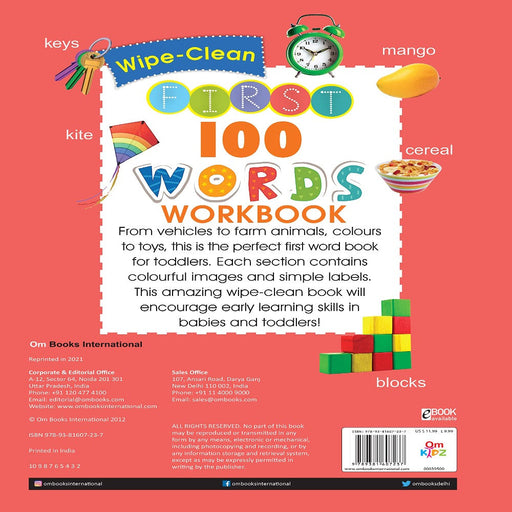 Wipe & Clean First 100 Words Workbook-Activity Books-Ok-Toycra