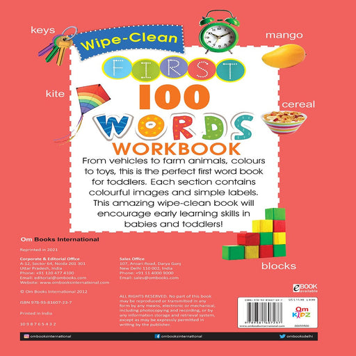 Wipe & Clean First 100 Words Workbook