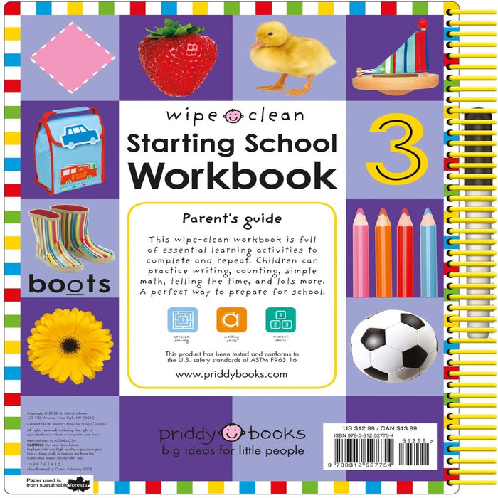 Wipe Clean : Starting School Workbook-Activity Books-RBC-Toycra