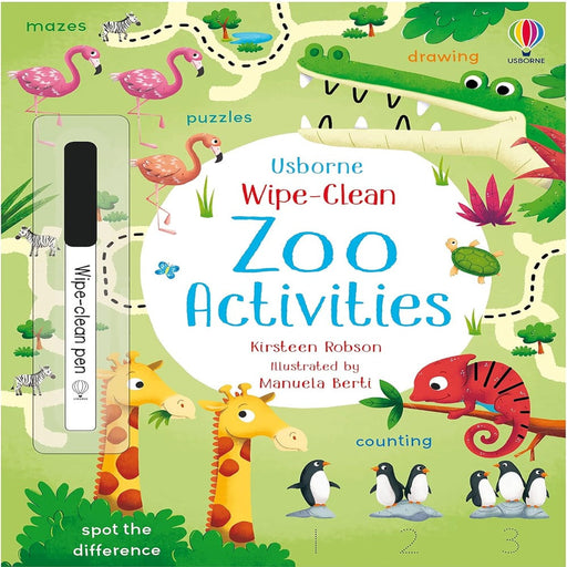 Wipe Clean Zoo Activities-Activity Books-Usb-Toycra